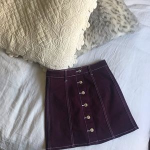 Burgundy mini with Silver Buttons * Never Worn*